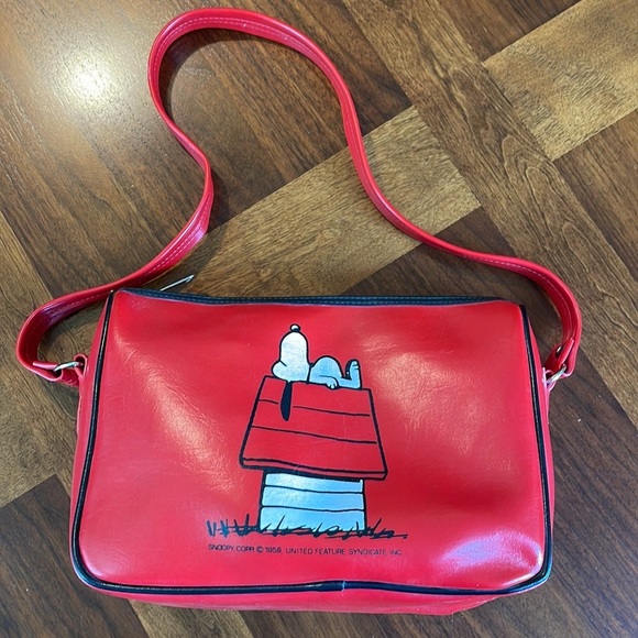 VINTAGE 80S PEANUTS CHILDREN'S TRAVEL BAG TOTE - ADORABLE & UNIQUE! - Picture 2 of 9